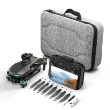 ZLL Beast SG601 MAX GPS 5G WiFi FPV with Large Touchable LCD Screen Controller 4K HD Dual Camera 3-Axis Mechanical Stabilization Gimbal 360 Obstacle Avoidance Brushless Foldable RC Drone Quadcopter RTF