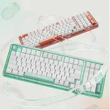 Xiaomi MIIIW ART Z980 Tri-mode Mechanical Gaming Keyboard 98 Keys Gasket Structure Cherry Profile Hot-swappable PBT Sublimation Keycaps E-sports RGB Gamer Keyboards