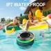 T7 IPX7 Waterproof Speaker RGB Portable bluetooth Speaker with Suction Cup Stereo Subwoofer LED Display TWS Hands-free Call FM Radio Indoors Outdoors Speakers for Bathroom Party