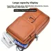 Men's Genuine Leather Mobile Phone Waist Bag Outdoor Work Key Chain Wear Belt Hanging Fanny Pack Portable Sport Hiking Small Crossbody Bag