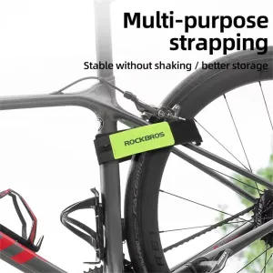 ROCKBROMulti-Use Adjustable Bicycle Bundle Belt Portable Hook Loop Anti-Slip Outdoor Bundle Luggage Storage Bike Tire Fastening Strap