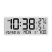 Large LCD Digital Wall Clock Temperature Humidity Display Alarm Clock Hanging/Desktop Digital Clock Plugged in Electronic Desktop Clock for Home and Offices