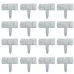 20Pcs Garden Fence Edging Cobbled Stone Effect Plastic Lawn Edging Plant Border Decorations