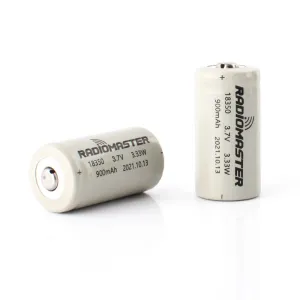 2Pcs RadioMaster 3.7V 900mah 18350 Rechargeable Lithium Battery Pack for Zorro Radio Transmitter