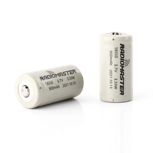 2Pcs RadioMaster 3.7V 900mah 18350 Rechargeable Lithium Battery Pack for Zorro Radio Transmitter