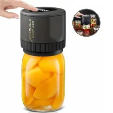Mason Jar Sealing Machine 1200mAh Mini Vacuum Sealer Electric Mason Jar Vacuum Sealer Kit Cordless Mason Jars Wide Mouth and Regular Mouth Food Storage
