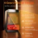 1500W 3D Dynamic Flame Heater PTC Rapid Heating Heater 2 Gear Hot Wind Ambient Light 4 Gears Timing Function for Home Office