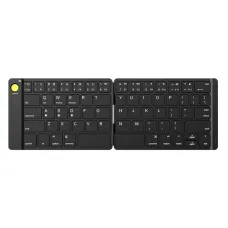 Delux MF10 Foldable Keyboard and Mouse Set Ultra Slim Wireless bluetooth Keyboard & Mouse Combo 120days Standby Magnetic Closure for PC Laptop Computer Monitor