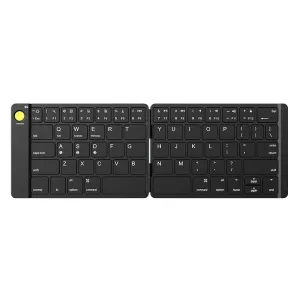 Delux MF10 Foldable Keyboard and Mouse Set Ultra Slim Wireless bluetooth Keyboard & Mouse Combo 120days Standby Magnetic Closure for PC Laptop Computer Monitor
