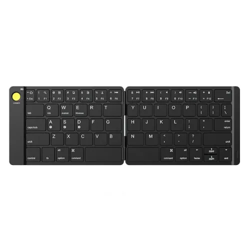 Delux MF10 Foldable Keyboard and Mouse Set Ultra Slim Wireless bluetooth Keyboard & Mouse Combo 120days Standby Magnetic Closure for PC Laptop Computer Monitor