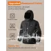 Auxo 6-Zone Men Heated Jacket for Men with 20000mAh Power Bank- Waterproof Lightweight Warm Electric Heating Coat for Winter Outdoor