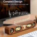 Vintage Wooden Speaker Wired bluetooth Soundbar with Four Units Surround Sound 2400mAh Battery Support U Disk TF Card AUX Playback FM Radio Desktop Subwoofer Speaker