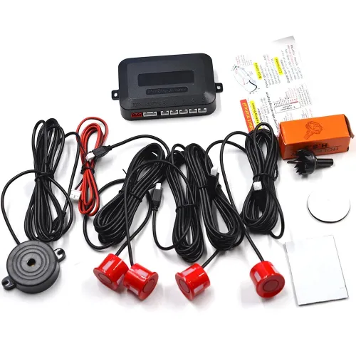 Car 4 Probe Pure Buzzer Car Without Display Reversing Radar Sensor Car Backing-up Radar Sensor System 22mm Reversing Radar Audible Warning Indicator Probe System