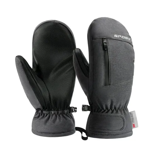 1Pair Outdoor Sports Waterproof Skiing Gloves Professional Thermal Warm Gloves Thick Windproof Snow Gloves Cycling Gloves