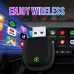 BABAOLONG Mini 2-in-1 Wired to Wireless CarPlay Adapter /Android Auto Adapter Plug & Play Dual Band WiFi