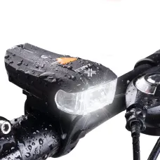 XANEBike Light Set 600LM XPG + 2 LEBicycle Headlight 5 Modes USB Charging with 4 Modes Taillight Warning Light