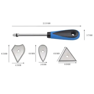 Paint Scraper Set Interchangeable Blades High Quality 50 Steel Ergonomic Handle Lightweight Design Professional Paint Removal Tool