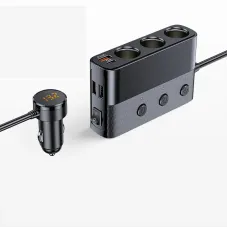 12V-24V 128W Car Charger Splitter Quick Charge PD QC 3.0 Power Socket Splitter 4 in 1 USB Charging Socket For Phone DVR