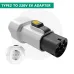 EVqiaoyi TYPE2 V2L European Standard Charging Pile Charger Adapter Type 2 To 220V 16A 3.5KW IP54 Fireproof Material Silver Plated Copper Connector
