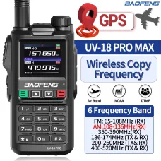 Baofeng UV-18 PRO GPS Walkie Talkie Wireless Copy Frequency 999 CH NOAA Long Range Type-C VHF UHF Handheld Two Way Radio