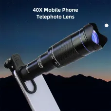 Zoom Phone Camera HLens 40X Long Focus Telephoto Monocular Telescope Optical Glass EFMBAK4 with Tripod BShutter