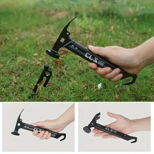 IPRee CLOutdoor Tools Double Head Mini Tent Hammer Multi Functional Stainless Steel Aluminum Alloy Handle Camping Skyline Hammer Small Hammer