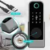 WAFU WF-014 Tuya Smart WiFi Keyless Entry Door Lock Anti-theft Biometric Fingerprint Password Key APP Remote Control Electronic Lock