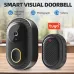 Tuya Smart Video Doorbell Wireless WiFi Two-Way Video Talk Voice Change Intercom Infrared Night Vision IP65 Waterproof 800mAh Battery Smart Life APP Wireless Visual Doorbell