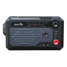 Warsun Emergency Crank Radio Multifunctional Flashlight Hand Crank Solar Charging & USB Charged AM/FM Radio with LELight Reading Lamp, SOAlarm Headphone Jack for Outdoor