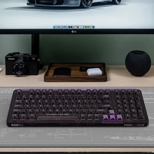 MIIIW BlackIO 83 Keys Tri-mode Mechanical Gaming Keyboard Hot-Swappable Gasket Structure RGB Light Kailh MX Jellyfish Axis 4000mAh Rechargeable Customized Gamer Keyboards Offce PC Computer