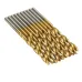 Drillpro 50PCS 1/1.5/2/2.5/3mm HSS Titanium Coated Twist Drill Bits High Speed Steel Drill Bit Set
