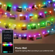 16.4ft /32.8ft /65.6ft iDeal LED Colorful USB LED Decorative String Lights with App Control Bluetooth Remote IP66 Waterproof for Holiday Room Decoration