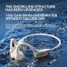 Sanag B60 ProMax True Bone Conduction Earphone bluetooth 5.3 HiFi 3D Stereo 64GB Memory IPX8 Waterproof Sport Neckband Earphone with Mic