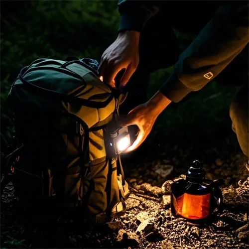 SEEKNITUSB Rechargeable LECamping Lantern with Magnetic Base and Multi-Source COB Work/Repair Light for Outdoor Use
