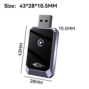 LAESD Q1Y Wireless CarPlay Android Auto Adapter Plug and Play WIFI Bluetooth 5.0 Auto Connection