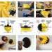 7PCS Set of Drill Brush Cleaning Set Multiple Sizes Nylon Bristles Attachments Extension Rod Compatible with All Most Electric Drill Multi Surface Cleaning Bathroom Kitchen Car Garden