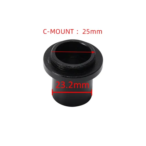 HAYEAR 23.2mm to C Mount Adapter Microscope Eyepiece Camera Connector Industrial Video Biological Stereo Microscope Accessory High Quality Metal