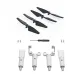 Spring Heightened Extended Landing Gear Skid Shock Absorber Leg Tripod with Propeller Props Blade Set for SJRC F22 / F22S 4K PRO RC Drone Quadcopter