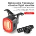 ROCKBROR2 Smart Brake Sensing Bike Taillight Same Frequency Induction Rear Light 4 Lighting Modes IPX6 Waterproof Type-Rechargeable Bicycle Rear Light