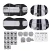 4pcs Car Seat Covers Full Set Fits Most Cars Trucks SUVs Grey