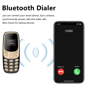 BM10mini GSM 0.66 inch Dual SIM Card Dual Standby Press Buttons Voice Changer Mini Finger Mobile Phone