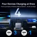 [GaN Tech] Vention TZ-FET-EU 100W 4-Port USB PD Charger USB-A+3USB-C Fast Charging Wall Charger Adapter EU Plug for iPhone 17 17Pro 16 Pro Max 15 14 13 for Xiaomi 17pro for SAMSUNG Galaxy Z Fold 7 for OPPO for VIVO