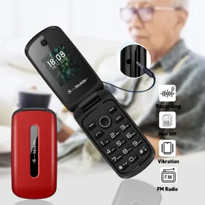 MAFAM F4 Mini 2G GSM 1.77 Inch Dual Display+Dual SIM Cards 1200mAh FM Vibration Big Buttons Fast Quick Torch Speed Dial Flip Feature Mobile Phone