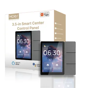 MOES Tuya WiFi 3.5-inch Smart Center Control Touch Panel Central Screen bluetooth Sigmesh Hub Built-in 3 Relays Physical Buttons