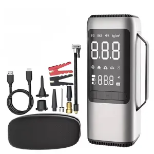 Multi-functional 6 in 1 Car Emergency Starter and Vacuum Cleaner Portable Air Compressor Inflator Pump Mobile Power Booster Starter with Suction and Blow