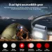 Bikight Magnetic COB Work Light, Safety Running Light with Strong Magnetic Clip, 6 Light Modes USB Rechargeable Waterproof Mini Led Keychain Light with Headband for Night Running Joggers Walking Hiking