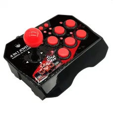 DATA FROG 4-in-1 Wired Arcade Joystick Gamepad Support Turbo Mode Fighting Stick Game Controller USB Wired Rocker Support HD Ouput for PS3/Switch/PC/Android Games Console