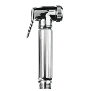 Brass Shattaf Douche Spray Bidet Toilet Shower Head Nozzle Holder Silver Bidet Cleaning Device