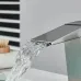 Smart LED Digital Temperature Display Bathroom Faucet Hot Cold Water Basin Sink Washbasin Waterfall Taps Deck Mixers