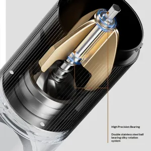 Comfook Portable Electric Coffee Grinder With 60kg.cm High Torque Motor 30 Grind Settings USB-C Rechargeable Conical Burr Mill